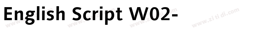 English Script W02字体转换
